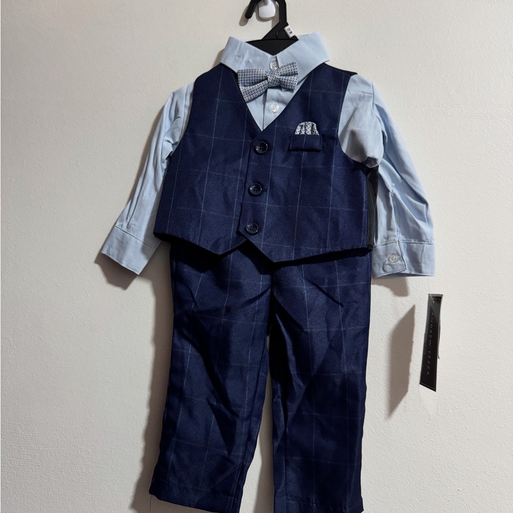 Andrew Fezza Navy and Light Blue Kids Matching Set